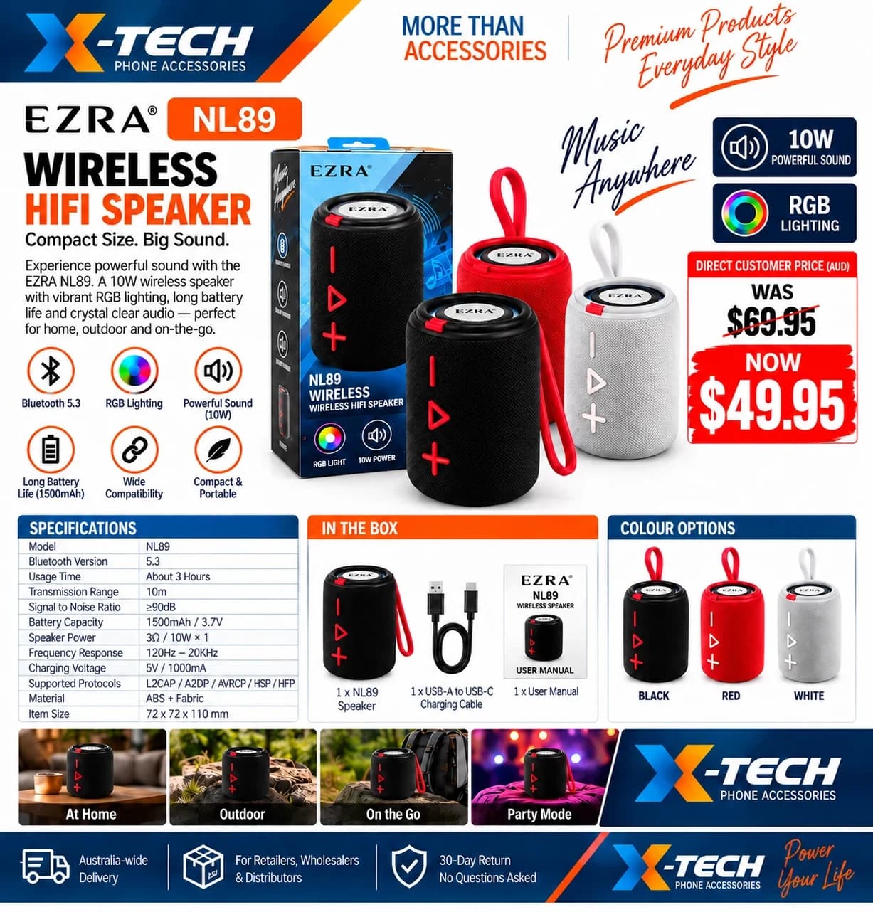 EZRA NL89 Wireless HiFi Speaker
